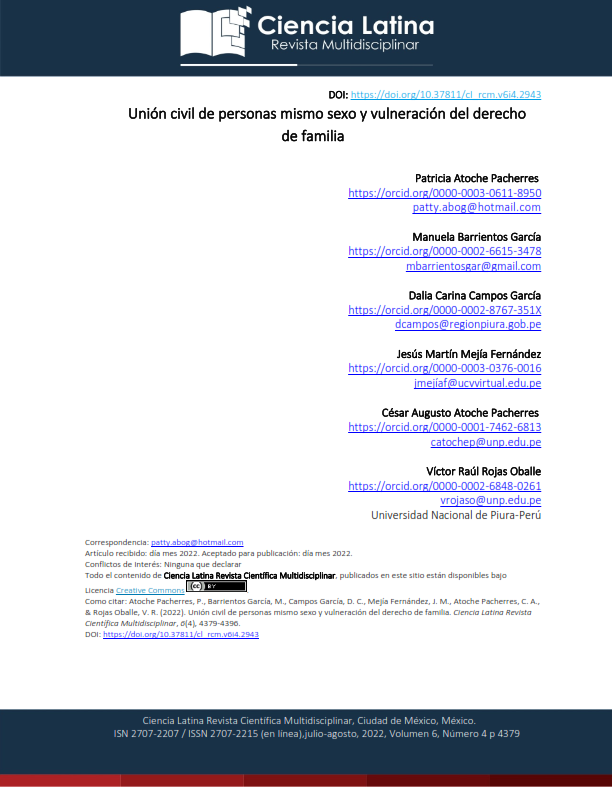 Unión civil de personas mismo sexo y vulneración del derecho de familia